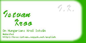 istvan kroo business card