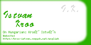 istvan kroo business card